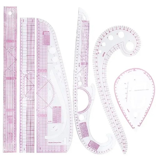 French curve metric ruler set - metric,