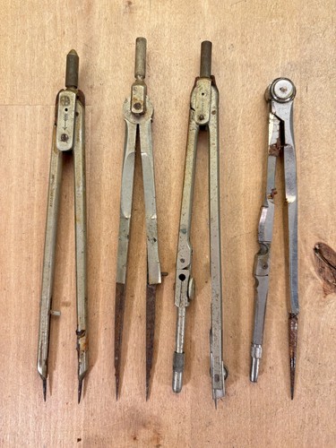 Vintage lot drafting tools - lot,