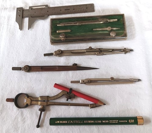 Lot vtg calipers drafting - vtg,