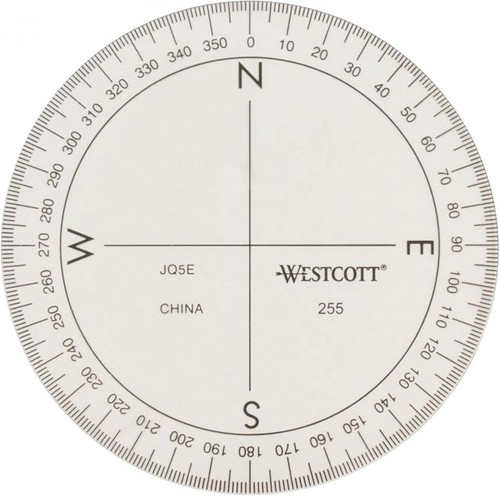 Westcott 360 degree compass - 360-degree,