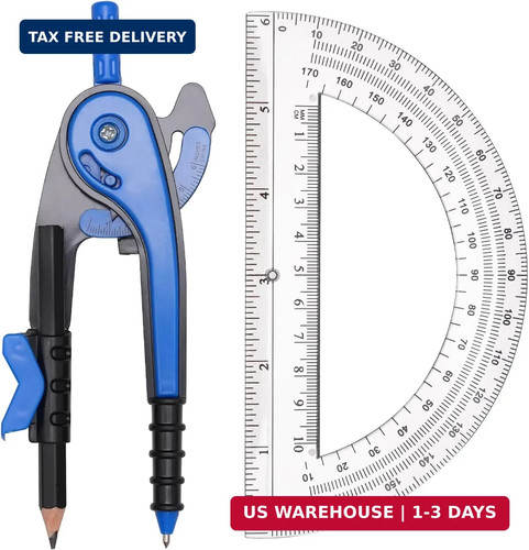 Compass and protractor set - compass,