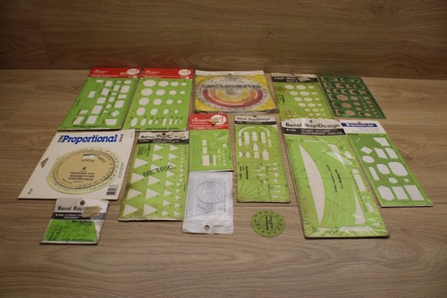 Vintage drafting template lot - drafting,