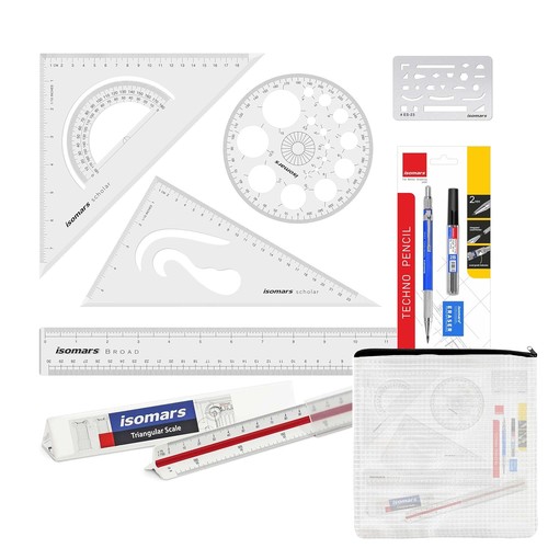 Student drafting kit - student, 7-piece